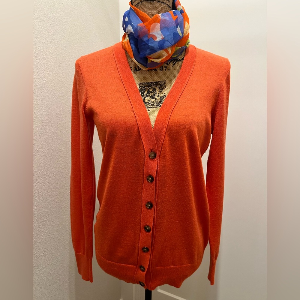 LOFT Orange Cardigan